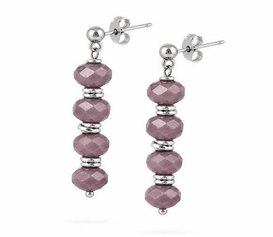 Earrings Manu Bracelets and More Woman Lumina in Steel Cristallo KR13S-GL - KR13S-GL